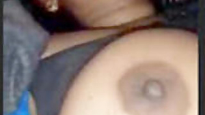 Plump sexy aunty with her huge natural boobs hard