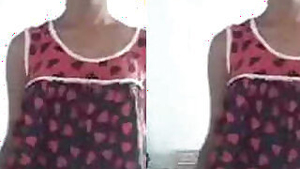 Desi sets sex camera on to film her stripping down exposing XXX body