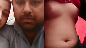 Handsome Desi guy and GF in XXX hijab make out in front of camera