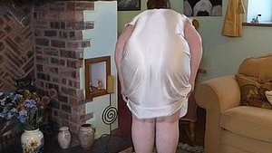 Curvy woman in a fruit-themed shirt