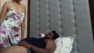 Sexy Indian girl enjoys riding her lover's large penis
