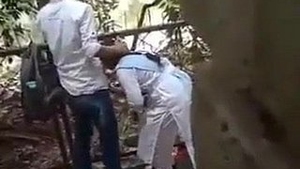 Desi couple enjoys open-air sex with camera close-up