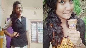 Super cute Indian girl flaunts her breasts on camera