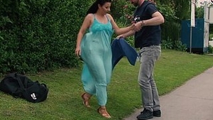 German mom with brown skin seduces a homeless man