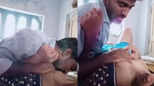 Marathi wife enjoys boob sucking from colleague in bed