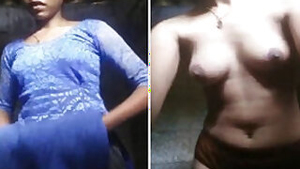 Modest Indian teen finds quiet spot perfect little XXX strip show