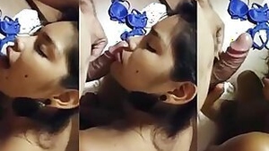 Desi maid sucks on my huge cock after hard day XXX sex