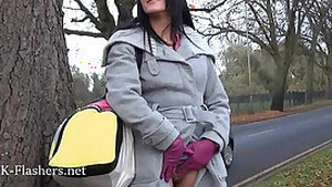 Dark amateur Chloe Lovettes public flashing and outdoor babes naughty exhibition