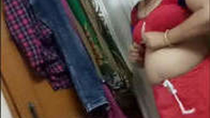 Elderly aunt's breasts revealed while switching outfits
