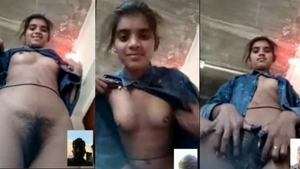 Desi teen reveals her unshaven bush and natural body in a country setting