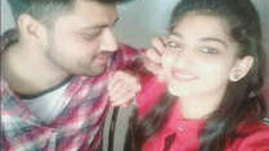 Desi couple enjoys passionate sex outside home