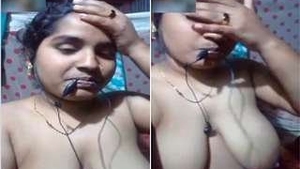 Shy Desi budi flaunts her breasts for her partner