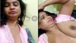 Telugu bhabhi flaunts her big tits in a steamy video
