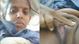 Tamil auntie flaunts her breasts and pussy in a steamy video