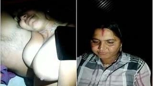 Desi couple's romantic night in with husband showing wife's breasts