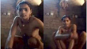 Desi Bhabhi's private bathing session for her lover