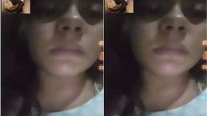 Adorable Indian babe flaunts her breasts on a video call