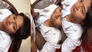 Busty college girl gets naughty in MMS video