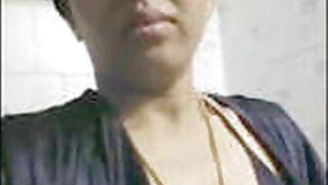 Desi Bhabhi in Bathroom in Black Bra and Underwear Soo Hot