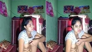 Desi babe gives a blowjob and gets fucked on a live sex show
