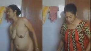 Exclusive video of a Desi wife undressing and taking a bath