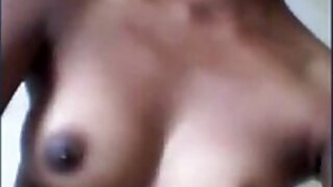 Desi village girl webcam show her boob selfie cam video
