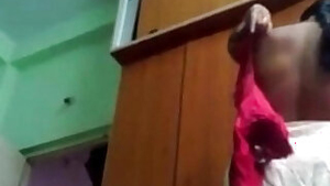 Desi mature telugu aunty vani wearing blouse captured by husband