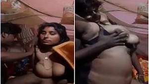 Horny Indian bhabhi thrusts her boobs and gets frantic in bed