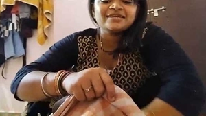 Fat Indian wife pleasures herself on camera
