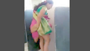 Desi aunty's pee fetish on display in village video