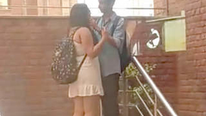 Passionate couple from Delhi University enjoys outdoor sex