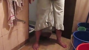 Beautiful Tamil Babysitter Bhabhi Lily Washing...