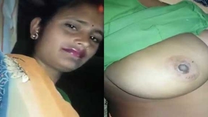 Dehati's wife flaunts her big boobs and sexy pussy in village video