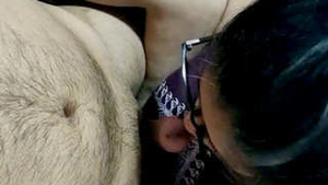 A seductive woman performs oral sex and straddles a partner