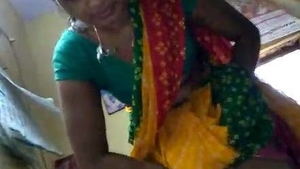 Desi maid lifts sari and gets fucked in real sex video
