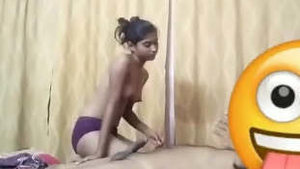 Cute Indian girl gives a blowjob and gets fucked in part 1