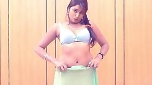 Ravishing Indian actress Swathi Naidu with pigtail dresses on camera