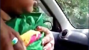 Tamil Wife Showing Big Boobs Car