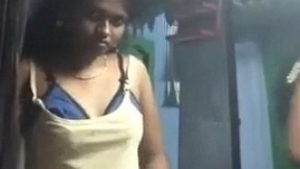 Nude Indian girl Tricia strips to her underwear in solo video