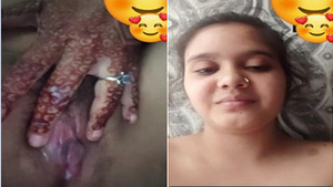 Exclusive Indian girl flaunts her boobs and pussy in part one
