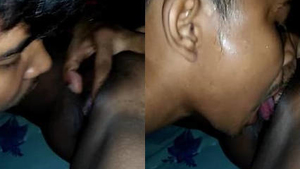 Desi girlfriend indulges in pussy licking