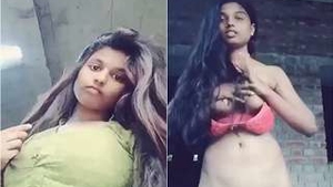 Exclusive video of cute girl flaunting her assets