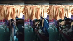 Bhabhi from rural area engages in sexual intercourse with young man while breastfeeding and without anyone around!
