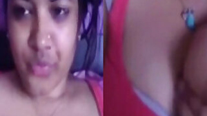 Woman from India acts like a webcam model when she has nothing to do