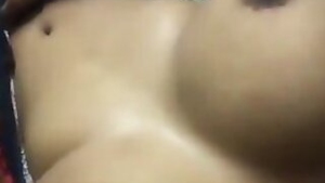 Desi bhabi showing her big boobs selfie video