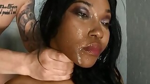 Hot Ebony babe Nicki B ass fucked deep throated